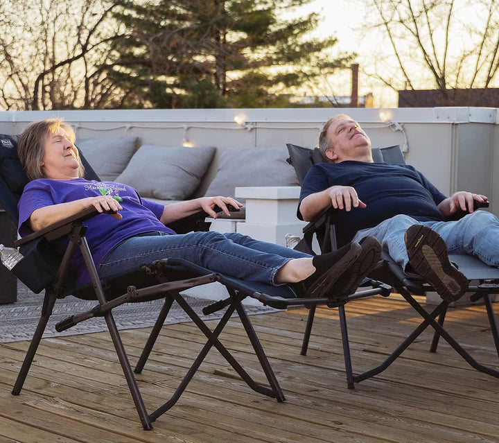 Timber Ridge Folding Lounge Chair with Footrest