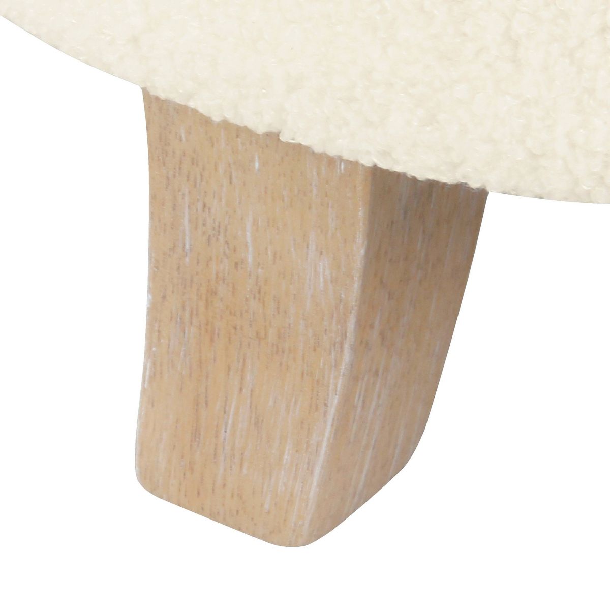 Cole Classics Round Storage Ottoman Flared Wood Leg